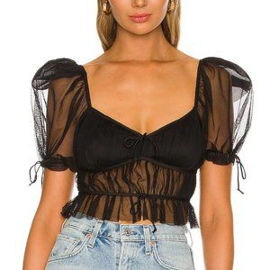 For Love & Lemons  Sunshine Crop Top